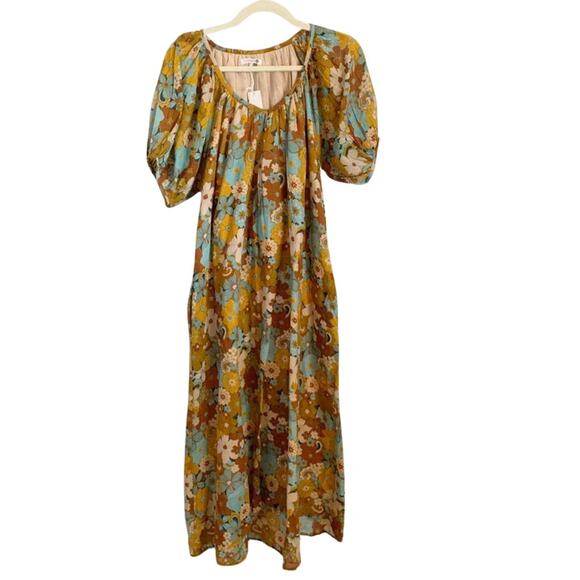 Anthropologie Sundry Retro Floral Maxi Dress Small NWT - Picture 2 of 8
